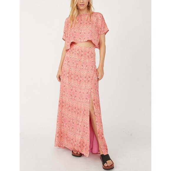 Free People Marion Top and Skirt Set / Candy Combo / sz 2 - Picture 1 of 8
